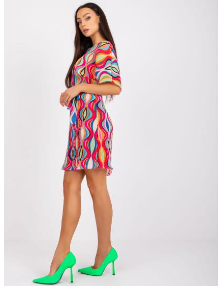 Női nyomtatott mini ruha MARIANNE rózsaszín