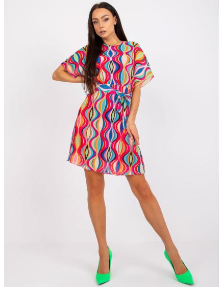 Női nyomtatott mini ruha MARIANNE rózsaszín