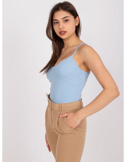 Női csíkos pamut felső Alla OCH BELLA világoskék