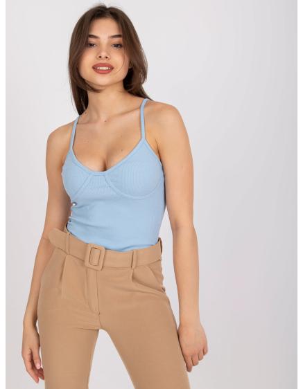 Női csíkos pamut felső Alla OCH BELLA világoskék