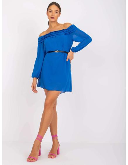 Dámské šaty s odhalenými rameny AMELINE tmavě modré 