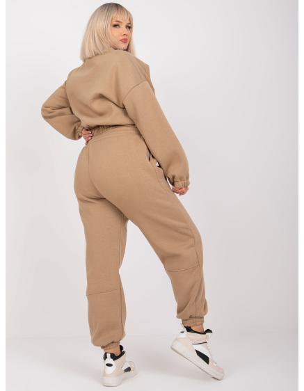 Női plus size szett MALEAH bézs színben