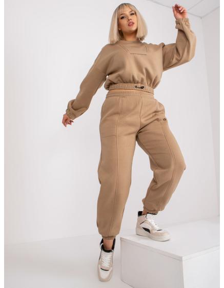 Női plus size szett MALEAH bézs színben