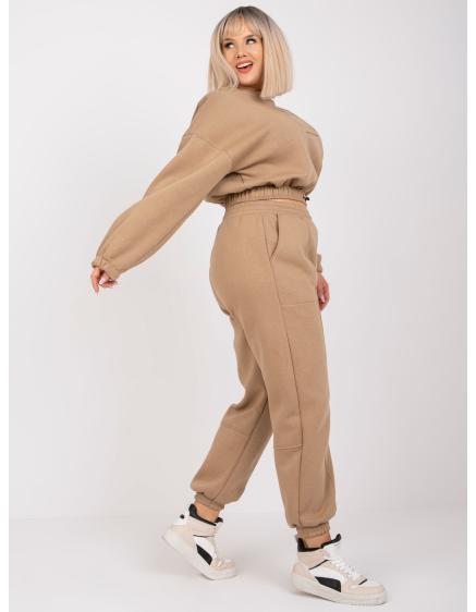 Női plus size szett MALEAH bézs színben