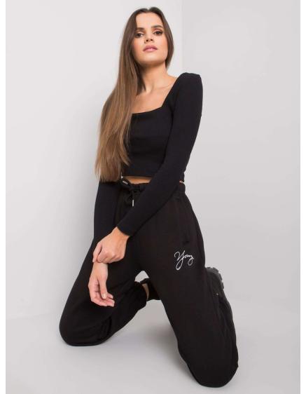 Dámské tepláky s nápisem LILY černé 