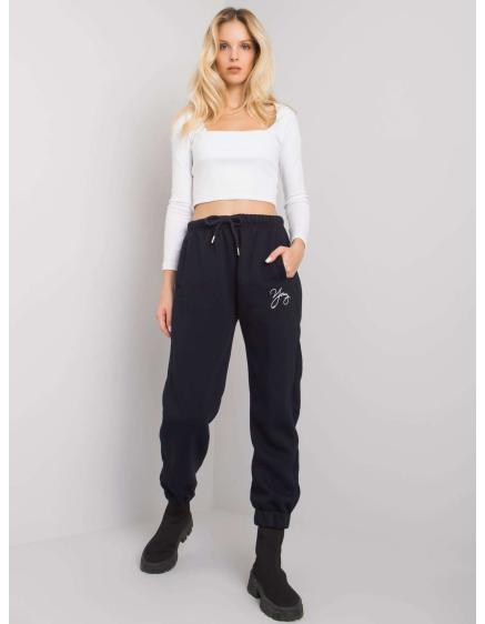 Dámske tepláky s logom LILY námornícka modrá