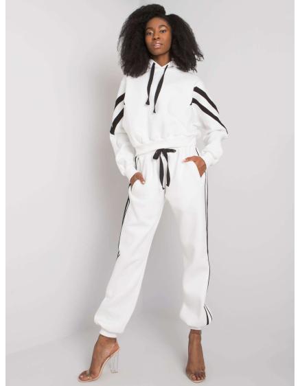 Dámská teplákovka s pruhy STACY bílé 