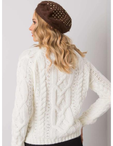 Női barett applikációval barna