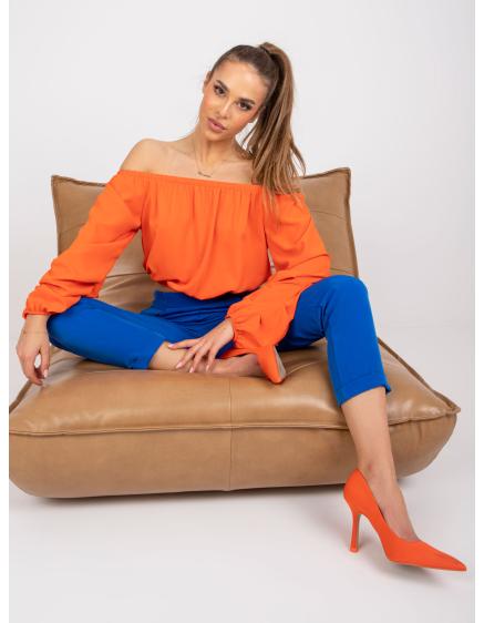 Dámská halenka krátká s odhalenými rameny NINELI oranžová