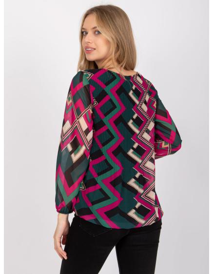 Dámská halenka pro všední den VIRGINIA zeleno-fialová 