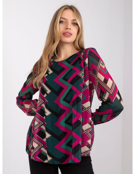 Dámská halenka pro všední den VIRGINIA zeleno-fialová 