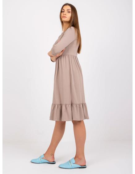 Női fodros ruha Surrey RUE PARIS sötétbézs Surrey RUE PARIS sötétbézs