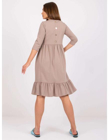 Női fodros ruha Surrey RUE PARIS sötétbézs Surrey RUE PARIS sötétbézs