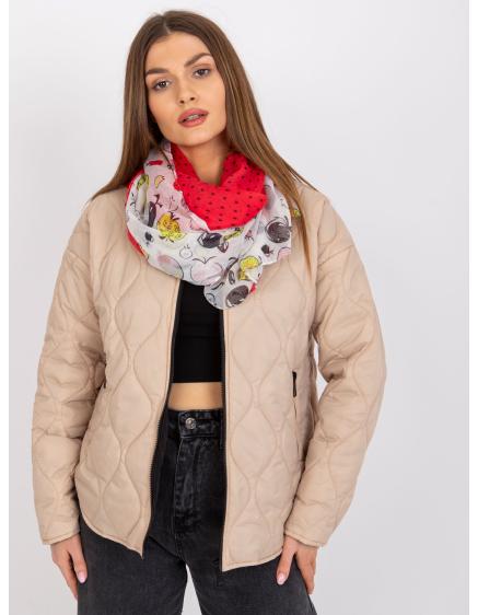 Dámska šatka s potlačou SIDNEY biela a červená