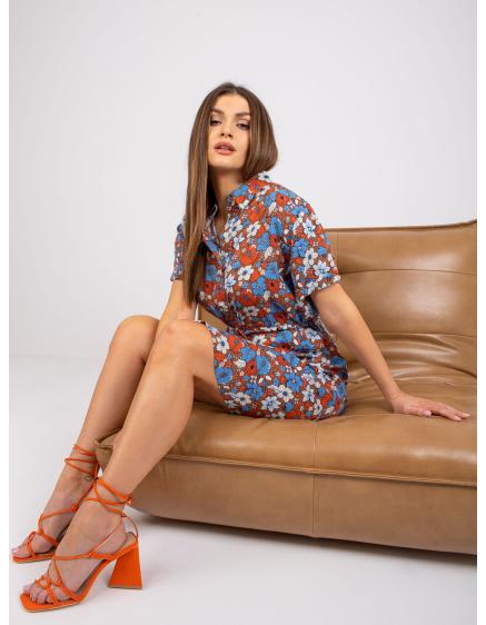 Női virágos Lelani SUBLEVEL ruha világos barna