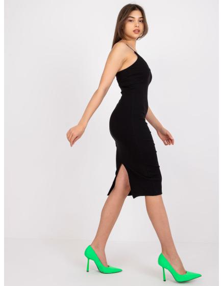 Női midi ruha Emi RUE PARIS fekete