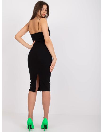 Női midi ruha Emi RUE PARIS fekete