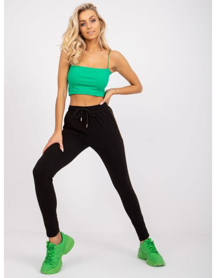 Dámske tepláky s vysokým pásom Doris RUE PARIS black