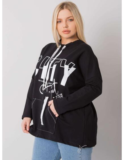 Dámská mikina s kapucí plus size HACKNEY černá 