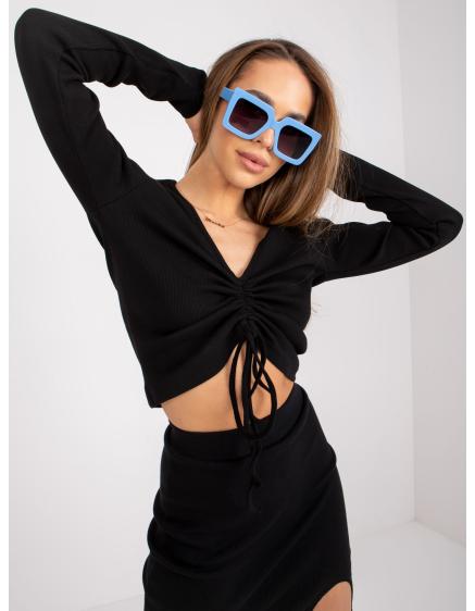 Dámska blúzka s opaskom Diana OCH BELLA čierna