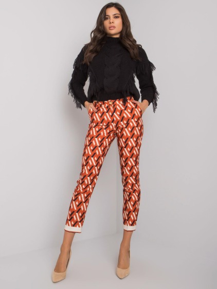 Dámske vzorované nohavice DORCHESTER dark orange