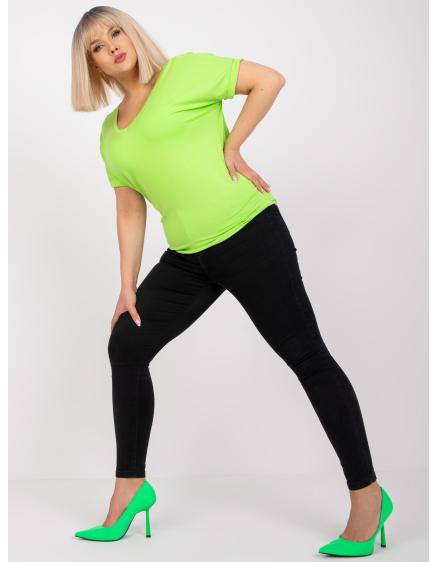 Dámska voľná plus size blúzka DINA svetlo zelená