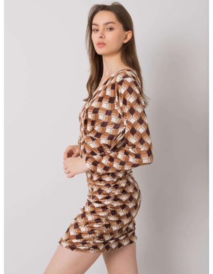 Dámské šaty vzorované MONTILLA hnědé  