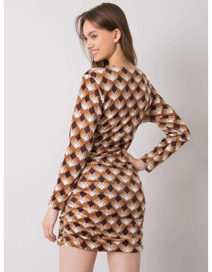 Dámské šaty vzorované MONTILLA hnědé  