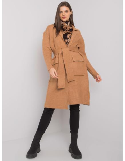 Női kardigán nyakkendővel Cordie RUE PARIS barna RUE PARIS barna