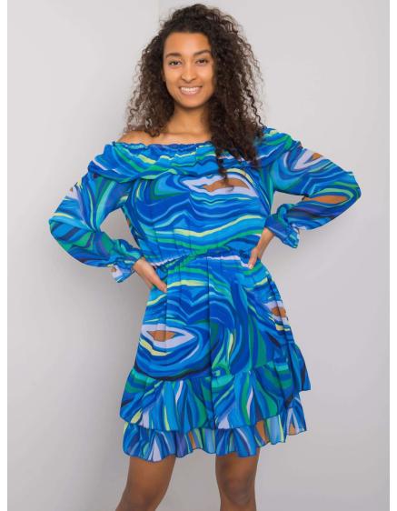 Női fodros ruha EDMONTON kék