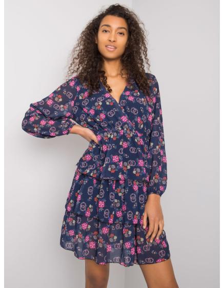 Női Elois RUE PARIS ruha tengerészkék