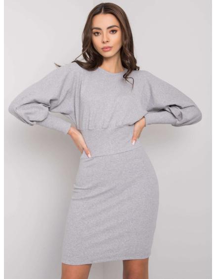 Női csíkos ruha Leticia RUE PARIS szürke