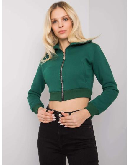 Női rövid pulóver Ann RUE PARIS sötétzöld