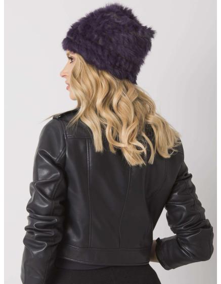 Női szőrme sapka lila