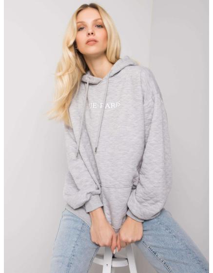 Dámska melanžová prešívaná mikina Hanna RUE PARIS sivá