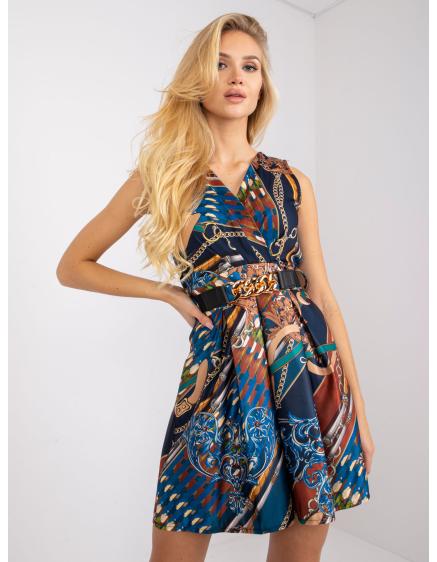 Női mintás ruha ALTA tengerészkék