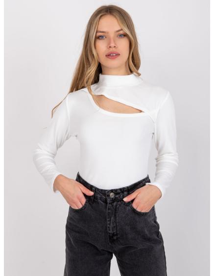 Női blúz felálló gallérral KIGALI fehér