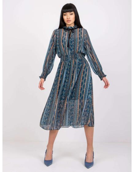 Női mintás ruha AVA sötétkék