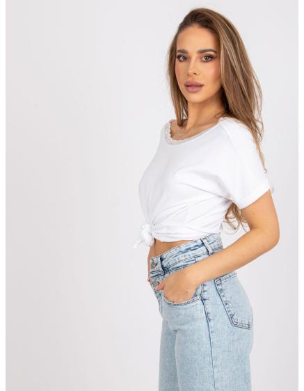 Dámská halenka s výstřihem na zádech Salma RUE PARIS bílá 