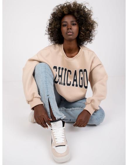 Dámská mikina s nápisem MADEIRA béžová