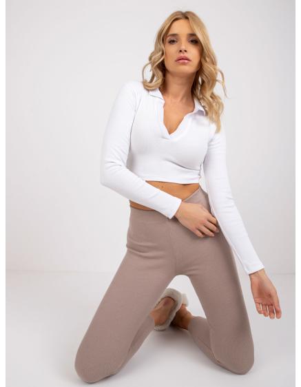 Női rövid csíkos blúz Flores RUE PARIS fehér