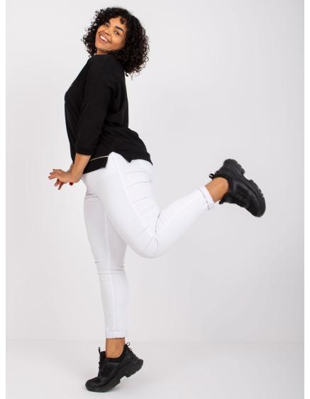 Fekete plus size blúz Cordelia nyomtatással