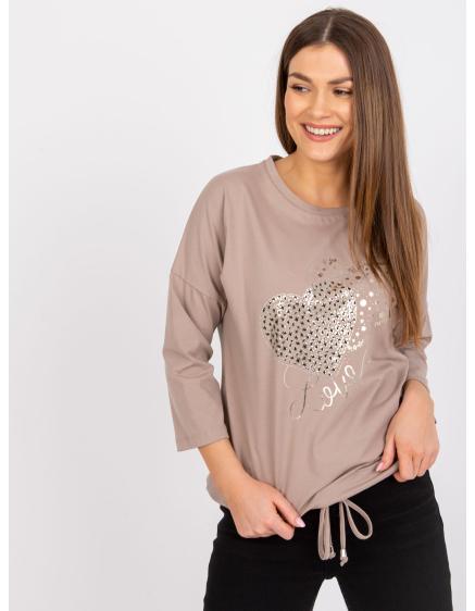 Dámska blúzka Elizabeth RUE PARIS dark beige