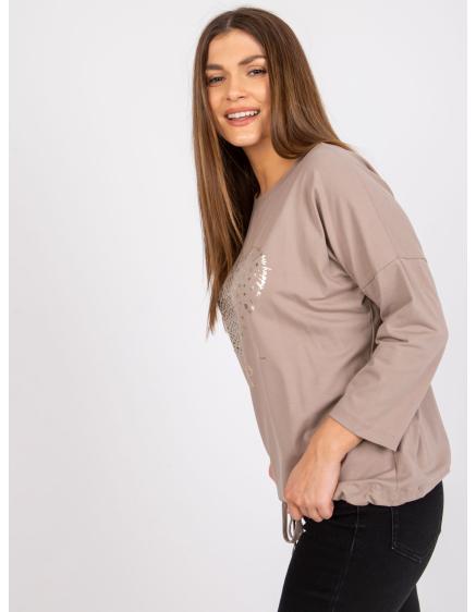 Dámska blúzka Elizabeth RUE PARIS dark beige