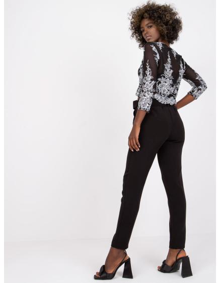 Dámské kalhoty s pružným pasem GIULIA černé 