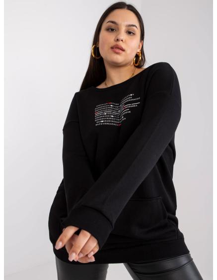 Női plus size pulóver DESIREE fekete