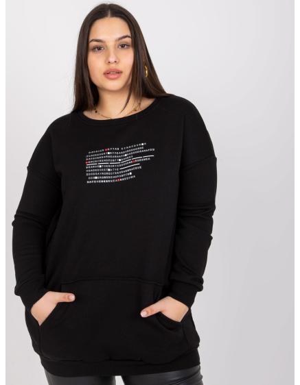 Női plus size pulóver DESIREE fekete