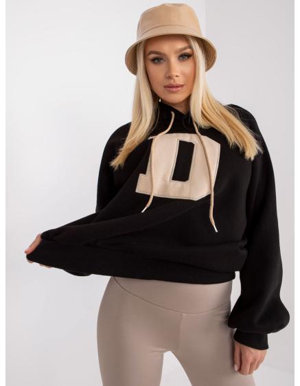 Dámska mikina s kapucňou VALERIA black