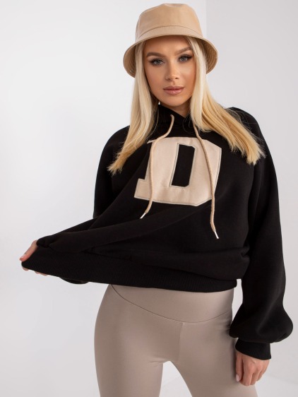Dámská mikina s kapucí VALERIA černá 