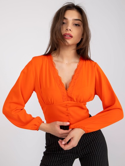 Dámska blúzka s voľnými rukávmi AGATHE oranžová